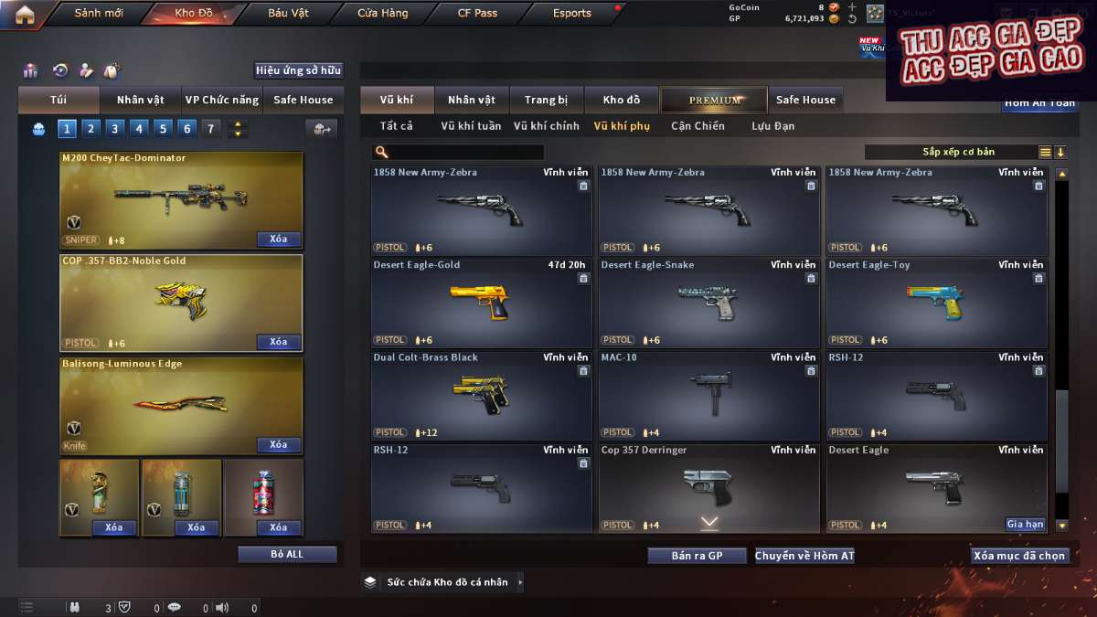 shop acc cf uy tin gia re